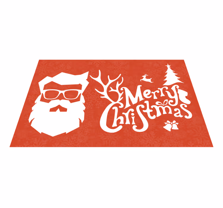 Tovaglietta americana natale babbo natale con occhiali - TenStickers