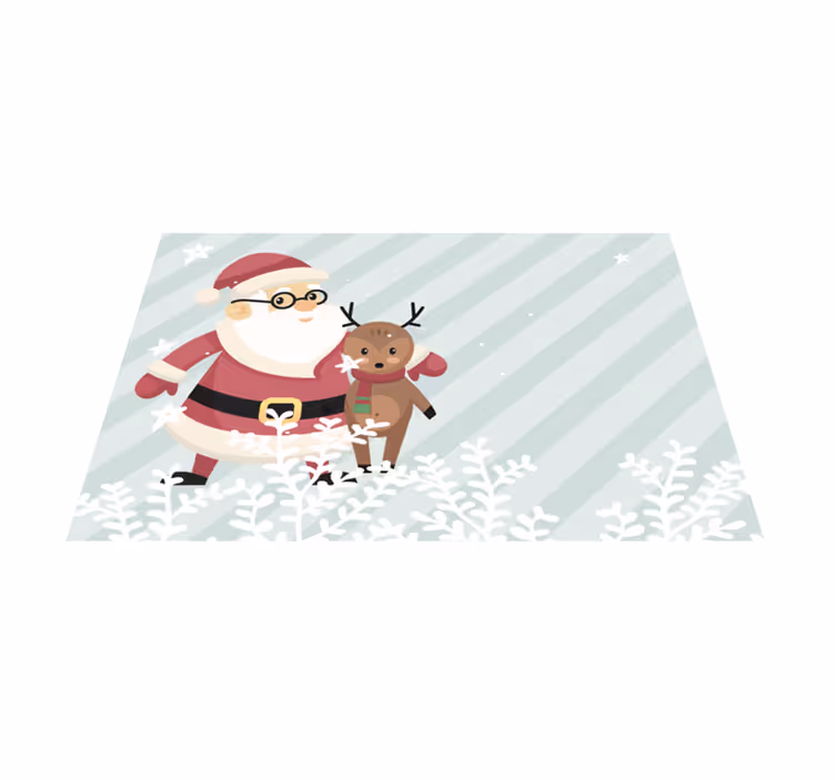 Tovaglietta americana natale babbo natale con renne - TenStickers