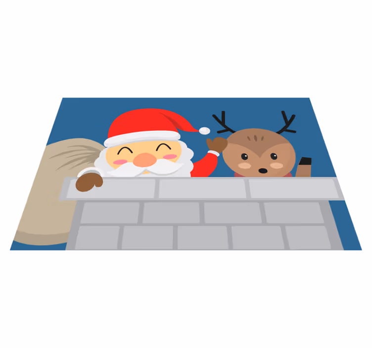Tovaglietta americana natale renna di babbo natale - TenStickers