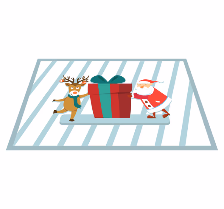 Tovaglietta americana natale regalo di babbo natale e renne - TenStickers
