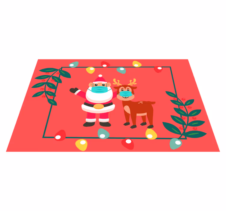 Tovaglietta americana natale babbo natale e slitta - TenStickers