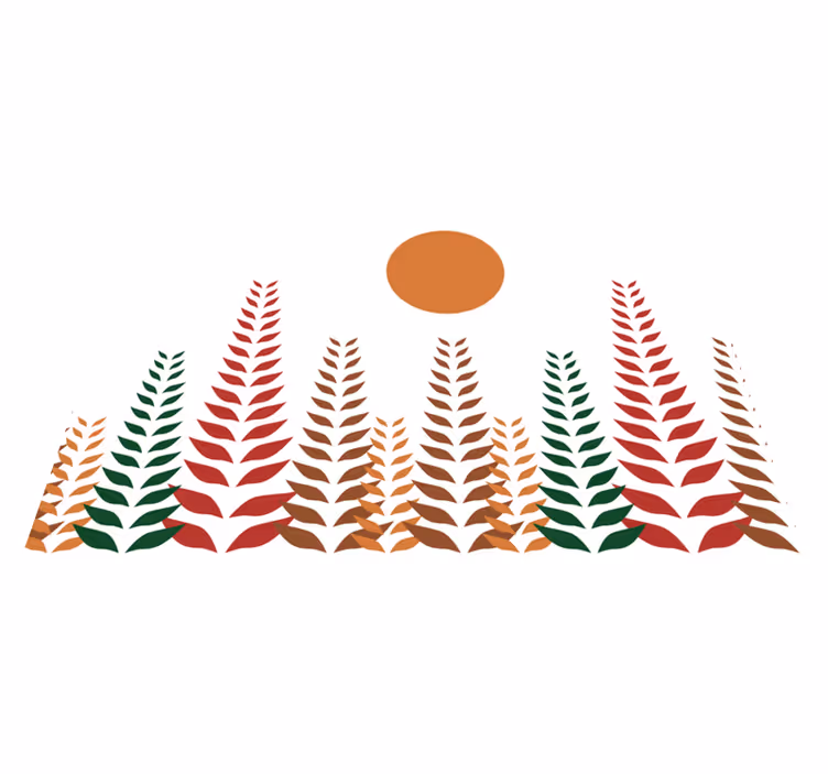 Tovaglietta americana moderna motivo foglia elegante - TenStickers