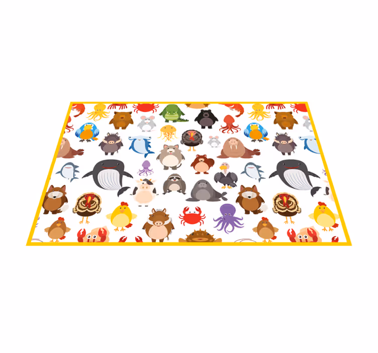Tovaglietta americana infantile collezione animali colorati - TenStickers