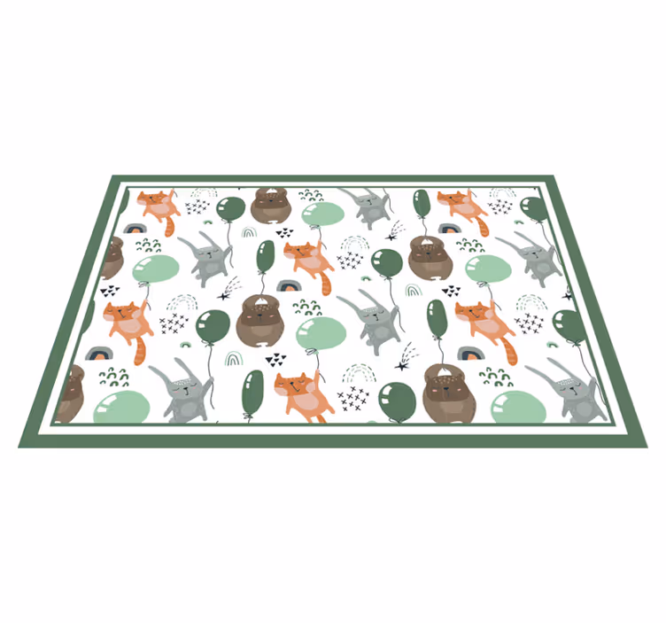 Tovaglietta americana infantile con motivi animali giocosi - TenStickers