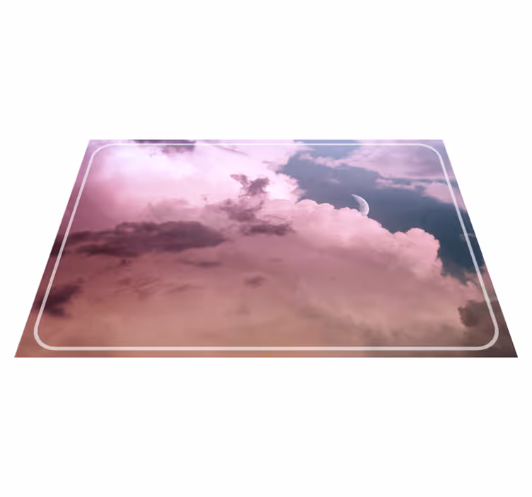 Tovaglietta americana moderna cielo nuvoloso luna - TenStickers