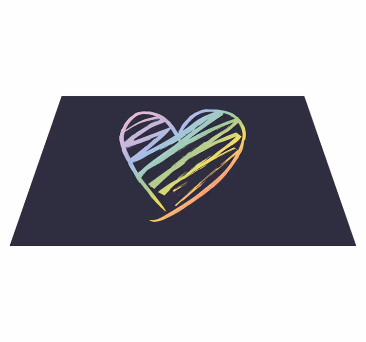 Tovaglietta americana originale a forma di cuore colorato - TenStickers