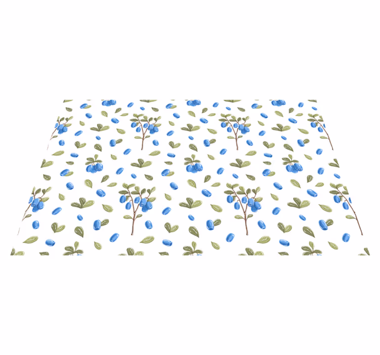 Tovaglietta americana textu motivo botanico blu - TenStickers