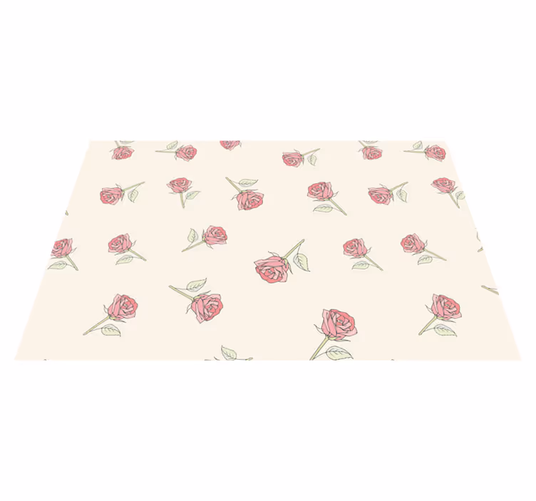 Tovaglietta americana originale motivo floreale rose - TenStickers