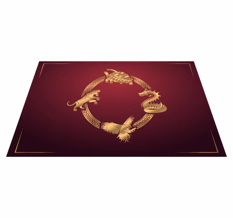 Tovaglietta americana originale emblemi animali dorati - TenStickers