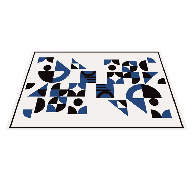 Tovaglietta americana moderna motivi blu geometrici - TenStickers