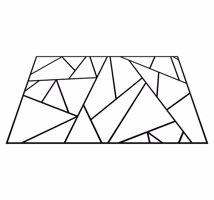 Tovaglietta americana moderna linee nere geometriche - TenStickers