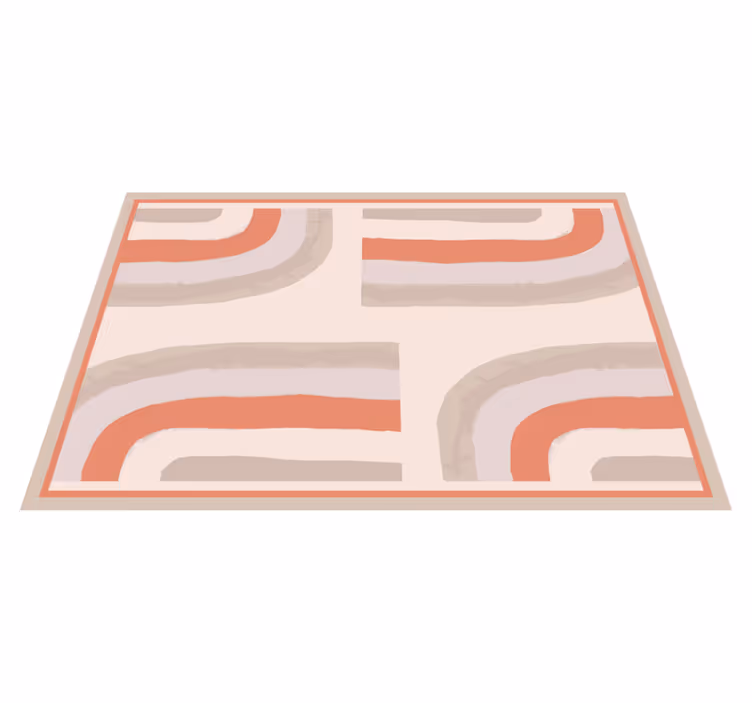 Tovaglietta americana moderna con motivi curvi colorati - TenStickers