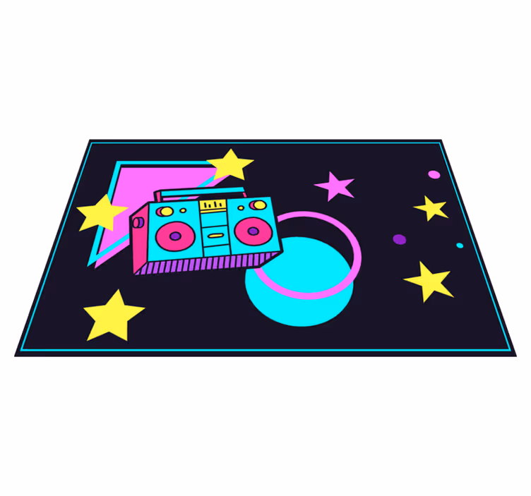 Tovaglietta americana originale boom box colorato retro - TenStickers