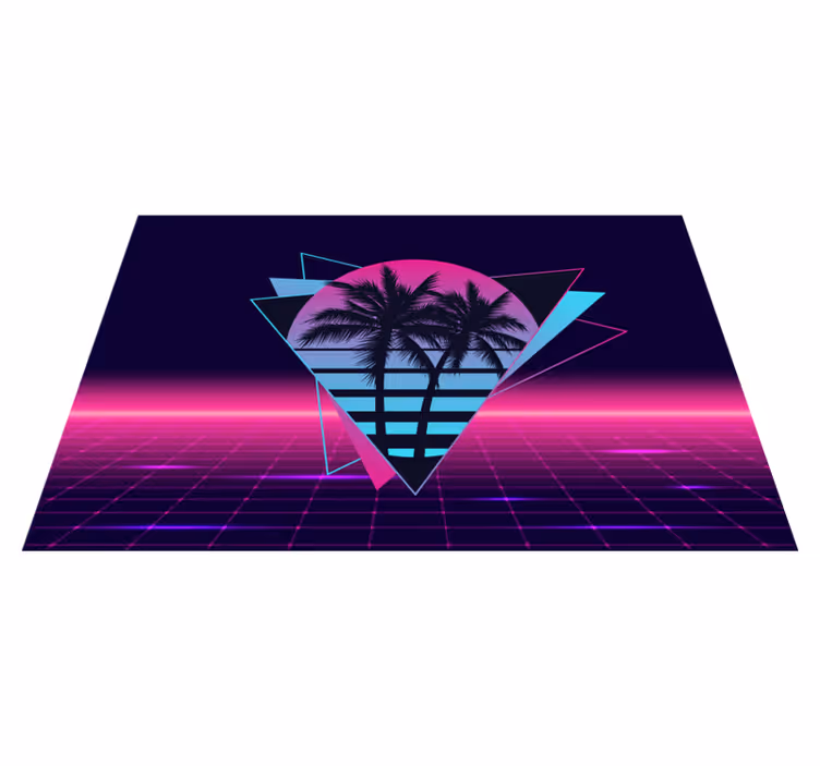 Tovaglietta americana moderna geometria palmo retro - TenStickers