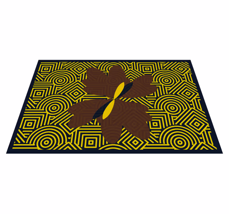Tovaglietta americana textu fiore geometrico astratto - TenStickers