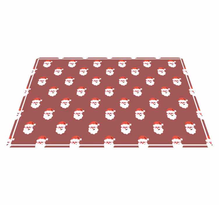 Tovaglietta americana natale motivo volti di babbo natale - TenStickers
