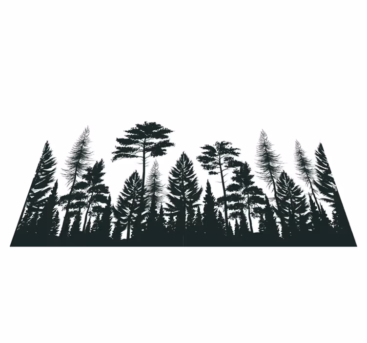 Tovaglietta americana textu motivo silhouette foresta - TenStickers