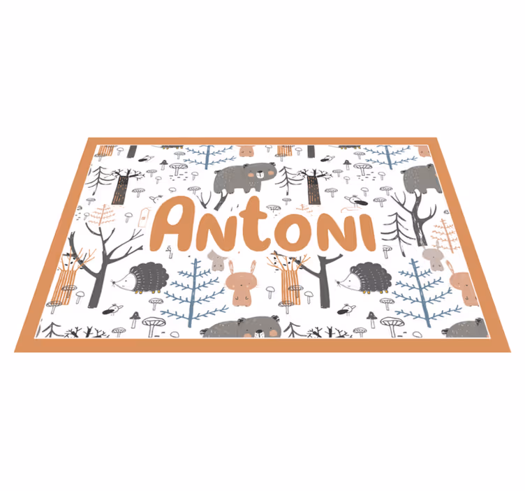 Tovaglietta americana infantile Foresta scandinava con animali - TenStickers