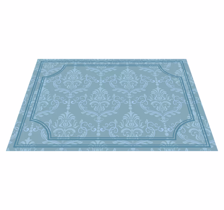 Tovaglietta americana elegante barocco floreale blu - TenStickers