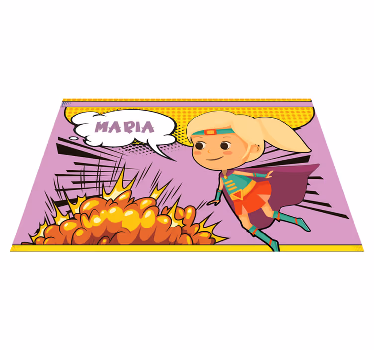 Tovaglietta americana con nome superheroina a fumetti - TenStickers
