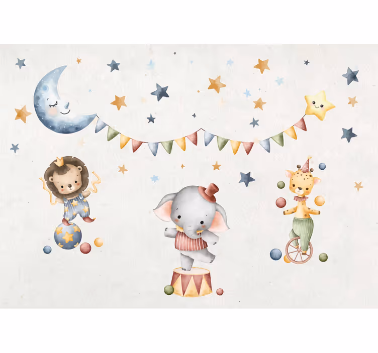 Fotomurale per neonato circo da sogno - TenStickers