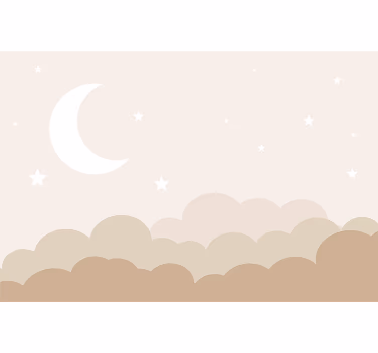 Fotomurale per neonato nuvole con stelle - TenStickers