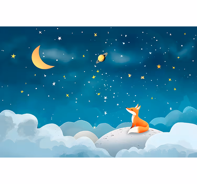 Fotomurale per neonato volpe sul cielo - TenStickers