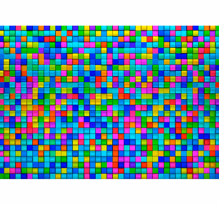 Fotomurale astratto quadrati geometrici colorati - TenStickers
