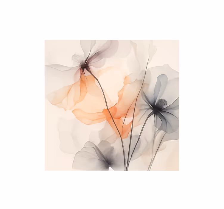 Fotomurali fiori diversi cuccioli di acquarella - TenStickers
