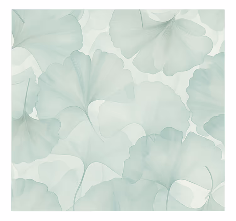 Fotomurale soggiorno foglie verdi di ginkgo - TenStickers