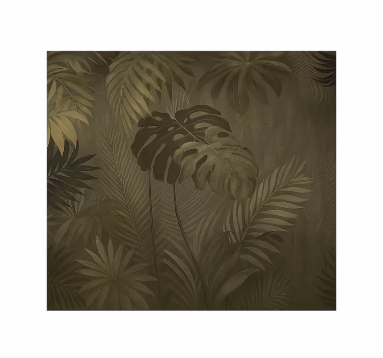 Fotomurale soggiorno lussureggiante giungla tropicale - TenStickers