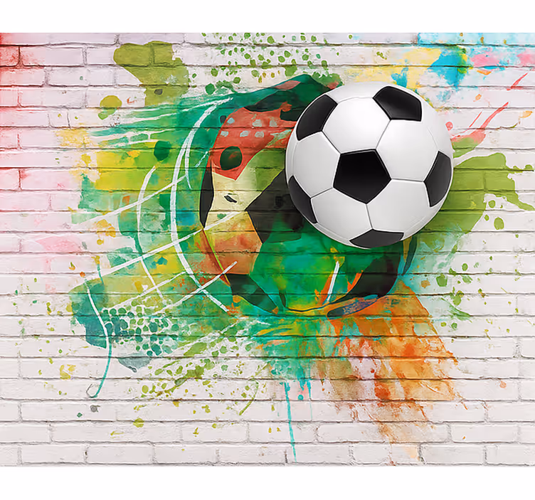 Fotomurale cameretta ragazzi pallone da calcio multicolore - TenStickers