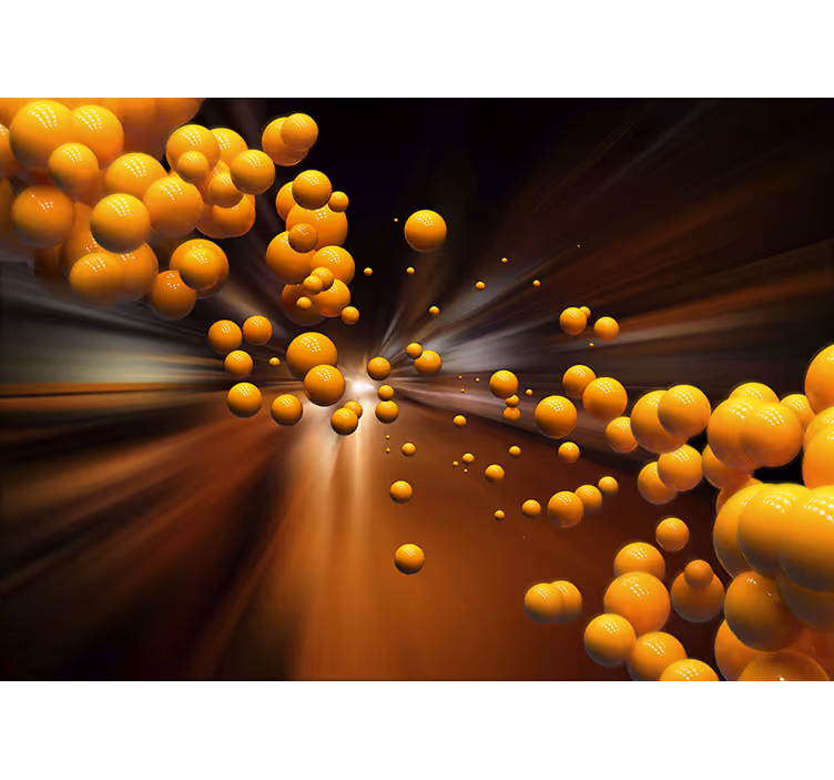 Fotomurale 3d tunnel con sfere - TenStickers