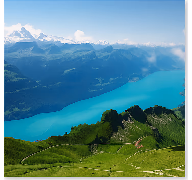 Fotomurale montagna cima alpina innevata - TenStickers