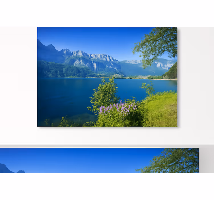 Fotomurale montagna tranquillità del lago di montagna - TenStickers