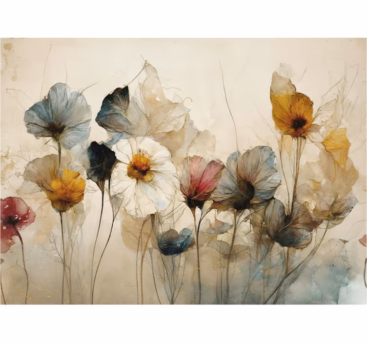 Fotomurali fiori diversi fiori secchi belli - TenStickers
