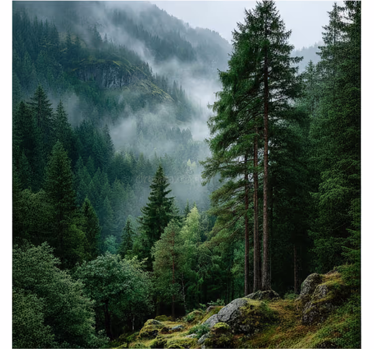 Fotomurale foresta la scelta melanconica - TenStickers