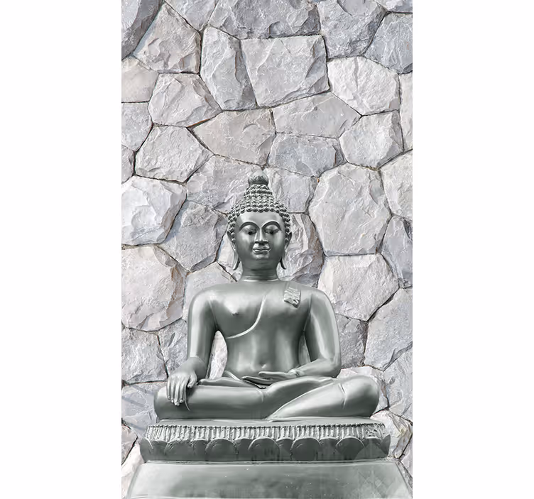 Fotomurali buda effetto pietra - TenStickers