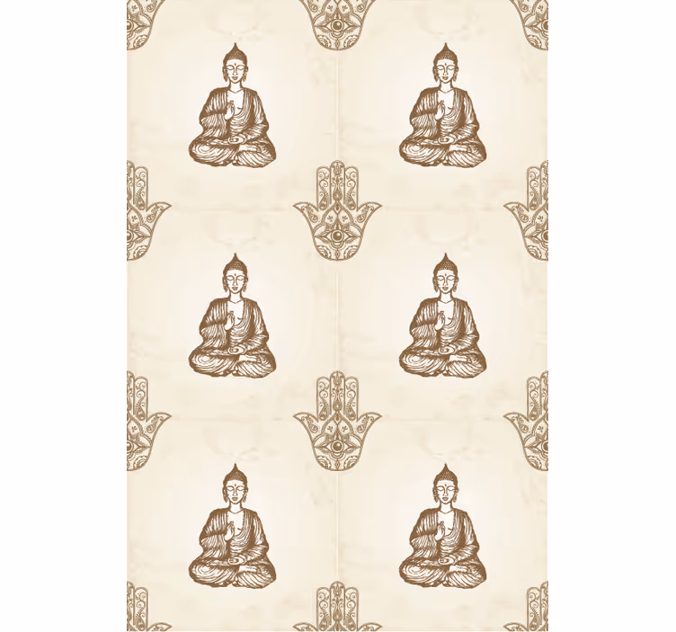 Fotomurali buda simbolo della mano di hamsa - TenStickers