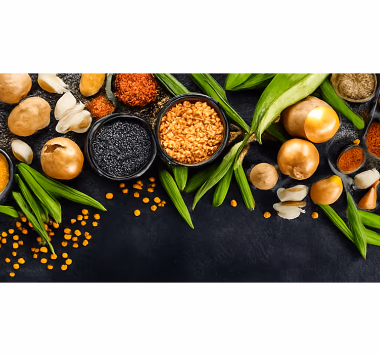 Fotomurale per cucina verdure e spezie - TenStickers