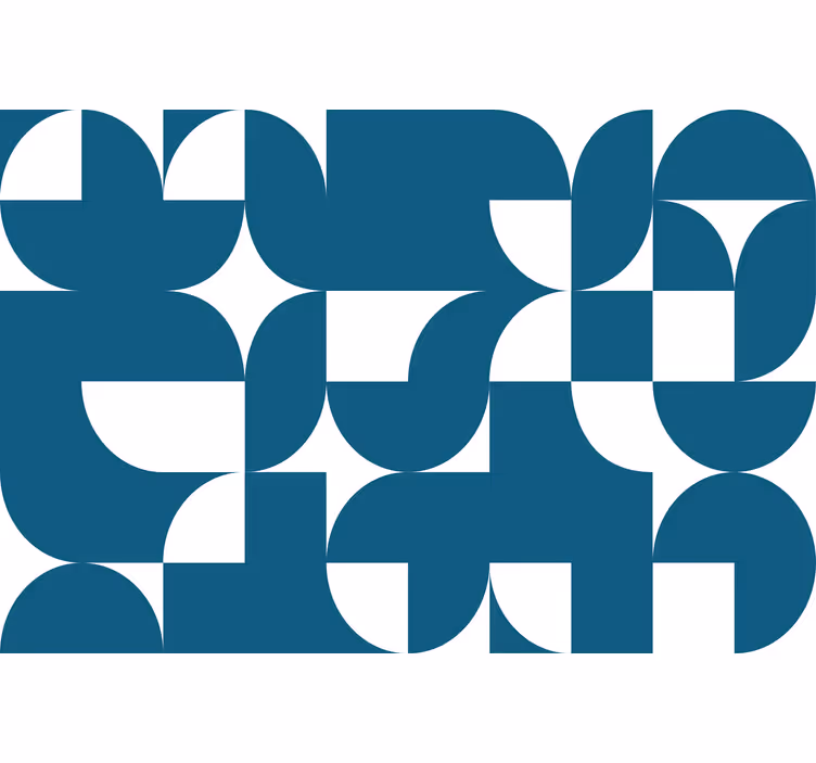 Fotomurale per cucina motivo geometrico cerchi blu - TenStickers
