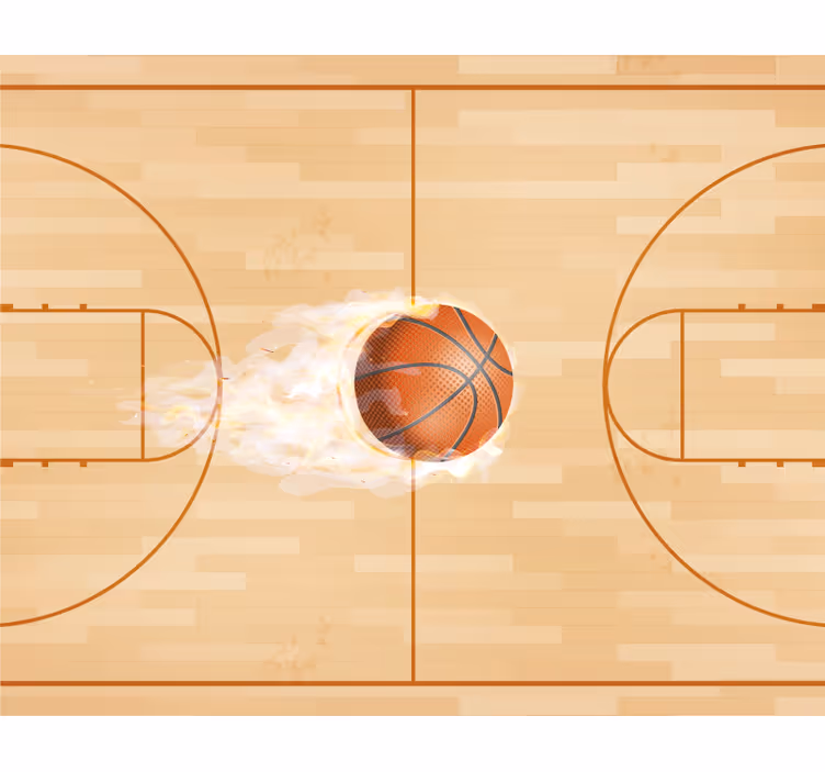 Fotomurale beige pista da basket - TenStickers