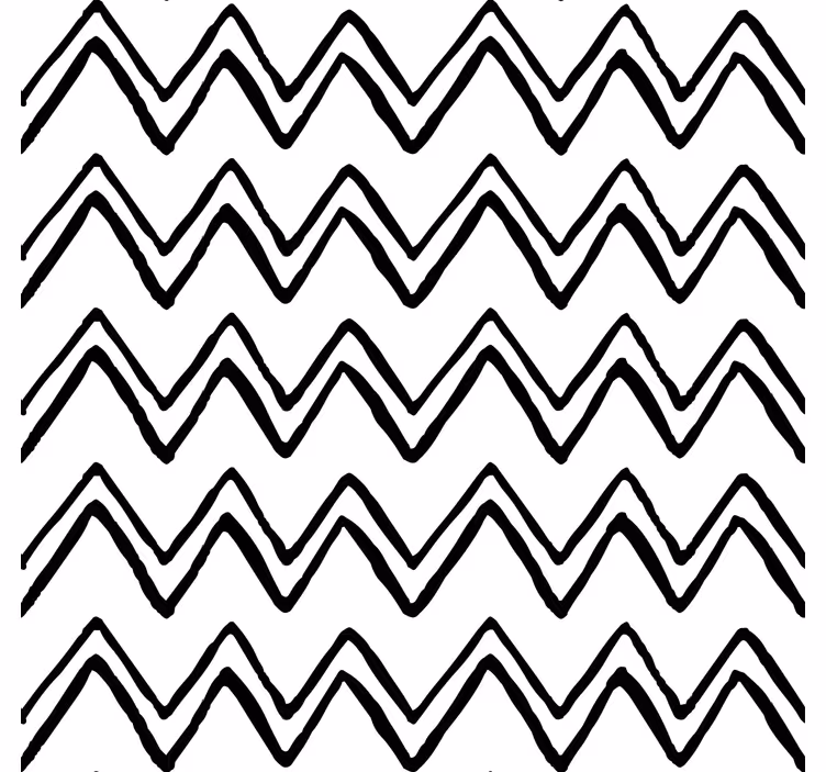 Fotomurale bianco design zig zag irregolare bianco e nero - TenStickers
