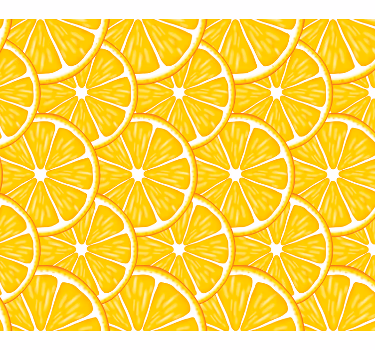 Fotomurale giallo motivo arancione - TenStickers