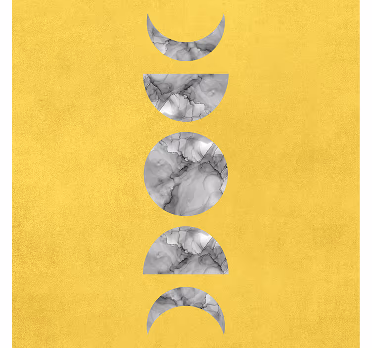 Fotomurale giallo forme nordiche pantone - TenStickers
