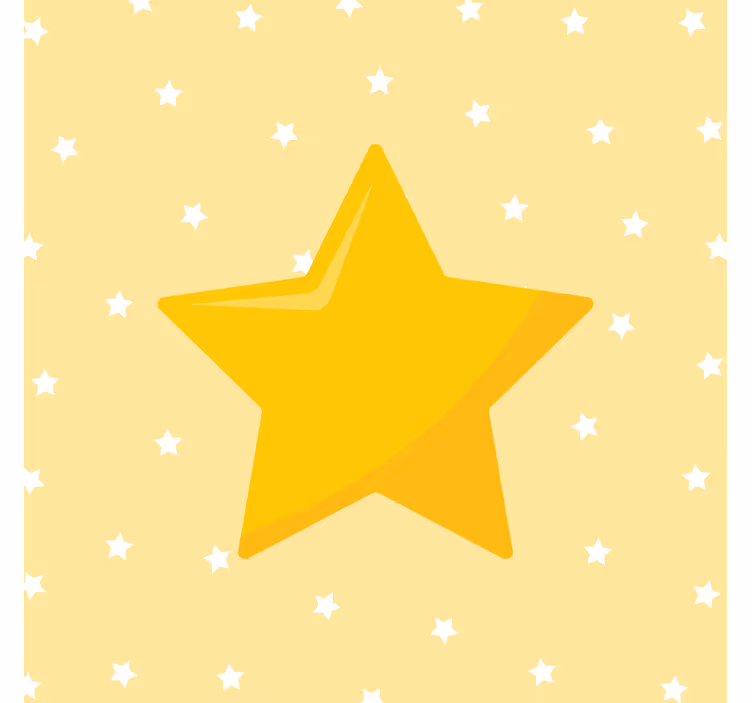 Fotomurale giallo stella classica gialla - TenStickers