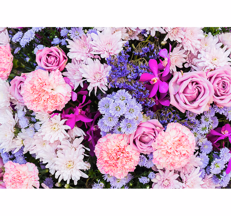 Fotomurale rosa fiori colorati - TenStickers