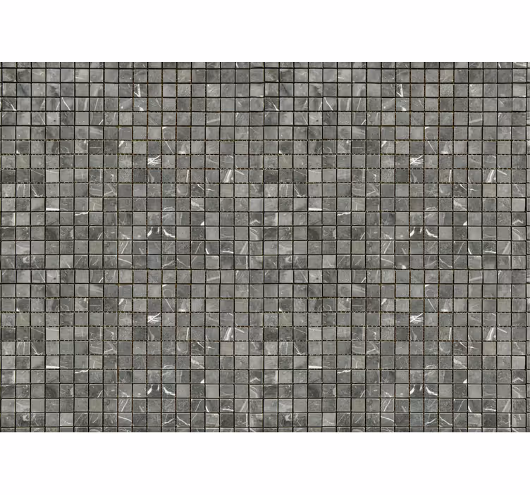 Fotomurale grigio piastrelle nere - TenStickers