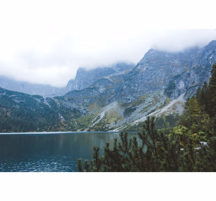 Fotomurale verde lago morskie oko nelle tatra - TenStickers
