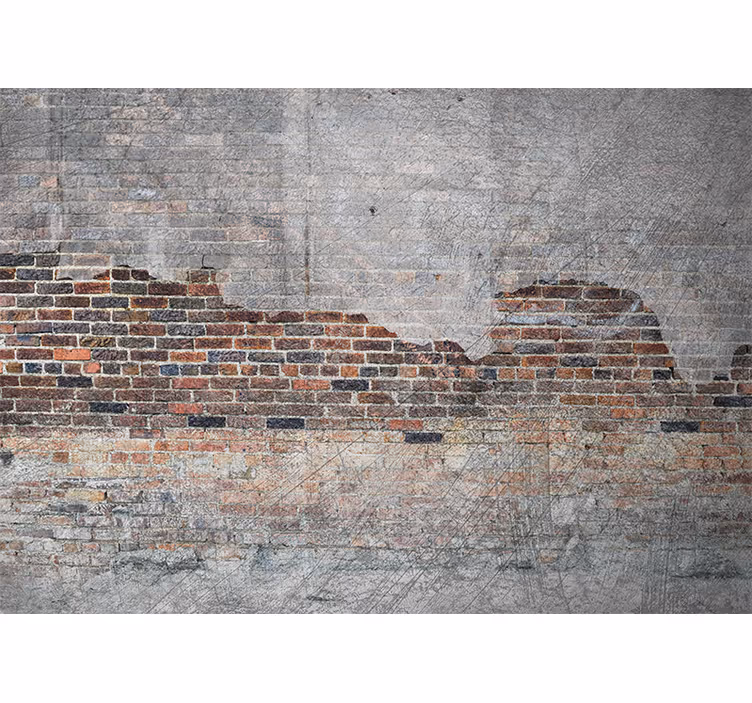 Fotomurale per corridoio muri industriali infranti - TenStickers